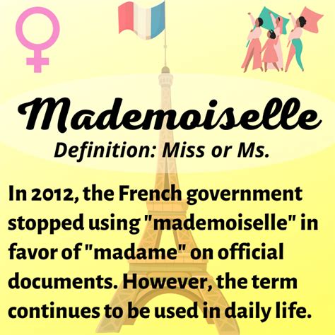 mademoiselle meaning french.